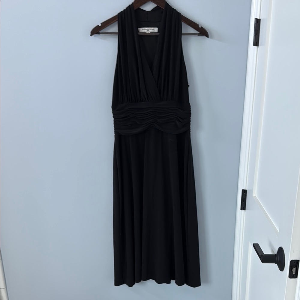Evan Picone Black Halter Midi Sundress